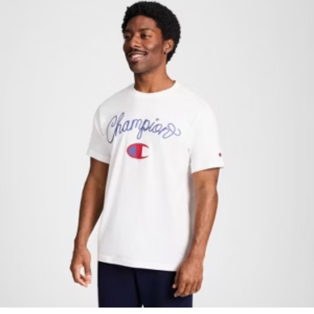 Champion Men's Graphic T-Shirt - White new 🆕 - Picture 2 of 7